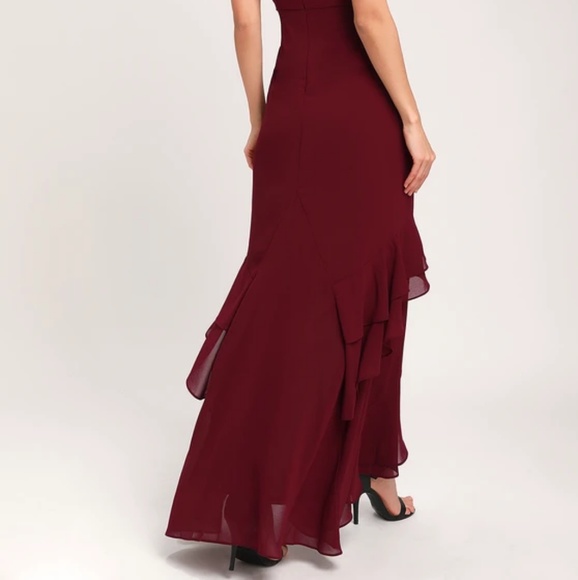 Lulu's Ruffled High Slit Dress - Picture 2 of 8